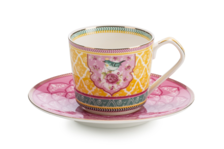 SET CEAI &AMP; DESERT - Ceasca ceai cu farfurie Colore