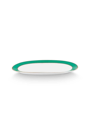 Chique verde platou oval mic [5]