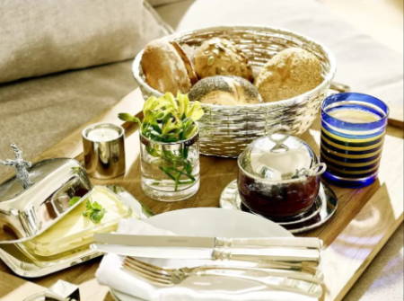 Cos paine/fructe argintat rotund [1]