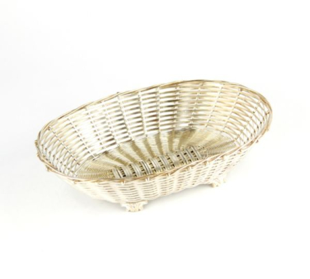 ACCESORII SERVIRE - Cos paine oval argintat RF 22 X14 cm