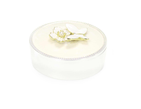 Cutie bijuterii ovala fluturi si flori [1]