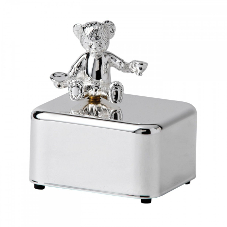 CADOURI - Cutie muzicala argintata London Bear