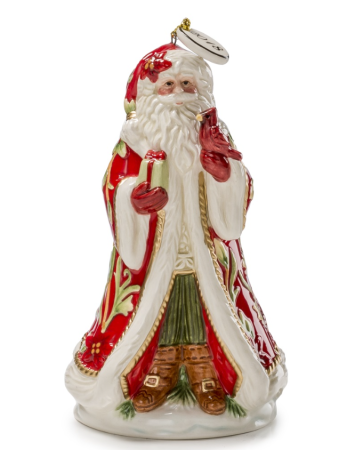 Deco Mos Craciun clopotel portelan