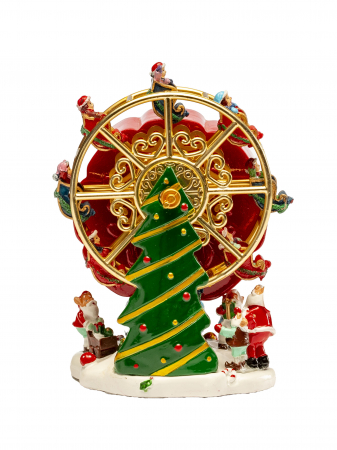 DECORAȚIUNI CRĂCIUN JASPER - Decoratiune Craciun muzicala bradut cu roata