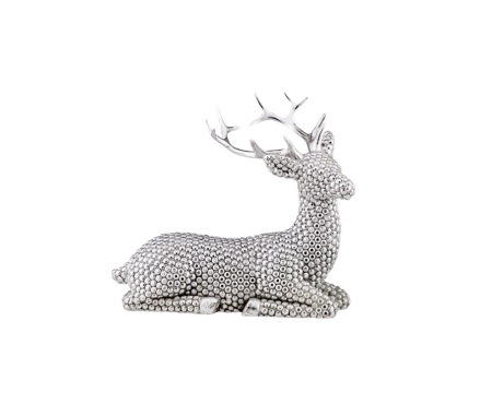 BRANDURI - Decoratiune Craciun ren argintat cu cristale mic