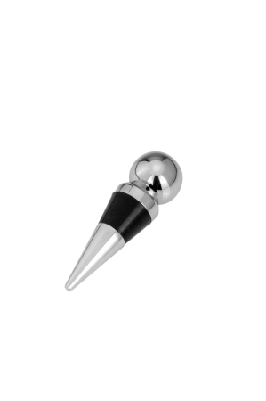 ACCESORII PENTRU BAUTURI - Dop argintat pt.sticla cu detaliu negru