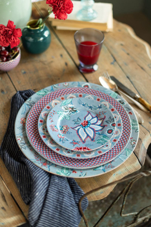 Set 2 cesti espresso cu farfurii FestivalFlowerBlue [2]