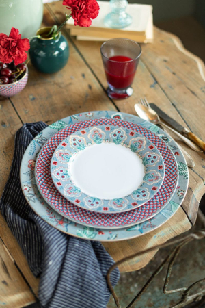 FLOWER FESTIVAL BLUE - Farfurie 21 cm FestivalFlowerBlue