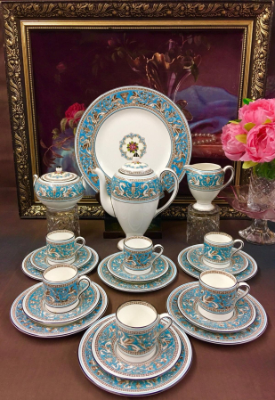 Florentine Turquoise set 2 cesti espresso (2 cesti si 2 farfurii ) [3]