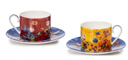 BRANDURI - Foulard set 2 cesti portelan ceai