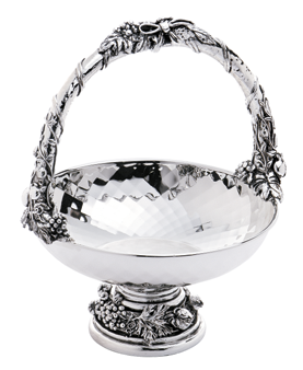 CADOURI - Fructiera Diamante cu maner si fructe Ø 22 x h 28 cm