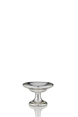 FRUCTIERE ARGINTATE - Fructiera din sticla argintata H11 cm