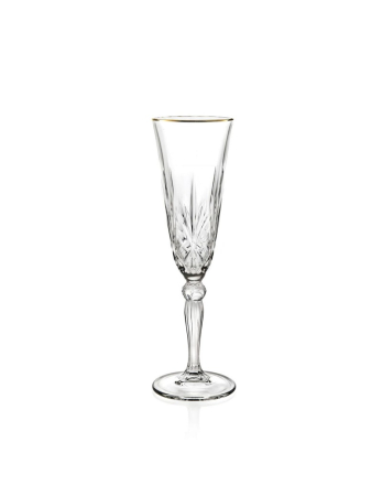 Gold & gold set 6 pahare sampanie cristal [3]