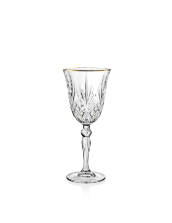 AZAY CASA - Gold & gold set 6 pahare vin rosu cristal