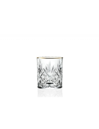 AZAY CASA - Gold & gold set 6 pahare whisky cristal
