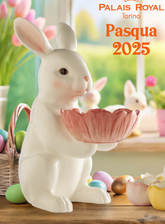 SUB 1000 - Iepuras decorativ ceramica cu bol H30cm