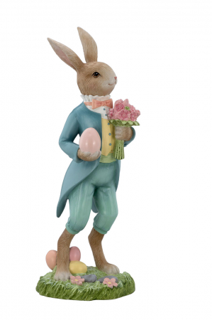 CADOURI - Iepuras decorativ cu buchet de flori