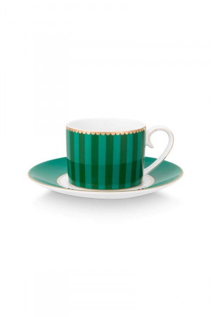 Love Bird verde ceasca si farfurie espresso [4]