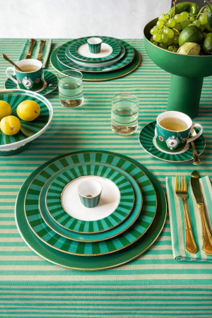 Love Birds Stripes verde farfurie 17 cm [3]