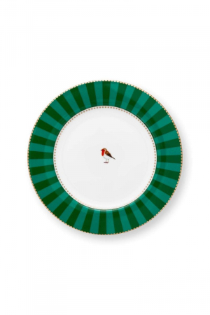 LOVE BIRDS - Love Birds Stripes verde farfurie 17 cm