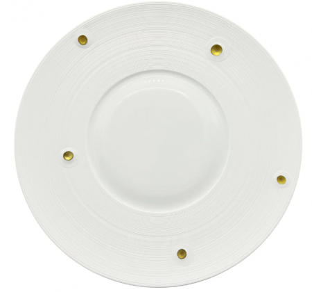 Lutece farfurie prezentare 32 cm/platou alb cu aur [2]