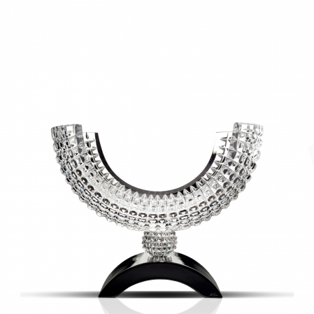 FRUCTIERE CRISTAL - Luxe fructiera cristal cu baza neagra