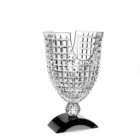 COLECTII - Luxe vaza cristal cu baza neagra