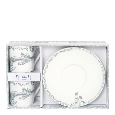CESTI CU FARFURIOARA - Madame de Polignac set 2 cesti cafea
