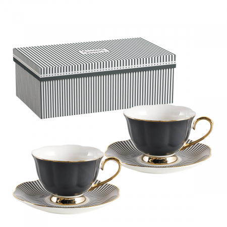 CORPORATE - Madame Recamier set 2 cesti negre cutie cadou