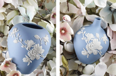 Magnolia Blossom vaza mica portelan jasper blue [4]