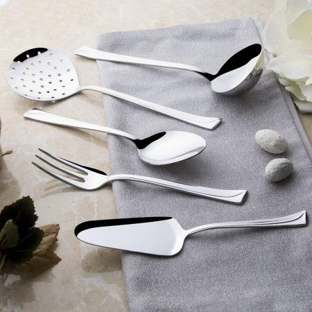 Maksi set tacamuri pentru 12 persoane, 89 piese otel inoxidabil sablate [5]