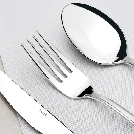 Maksi set tacamuri pentru 12 persoane, 89 piese otel inoxidabil sablate [8]