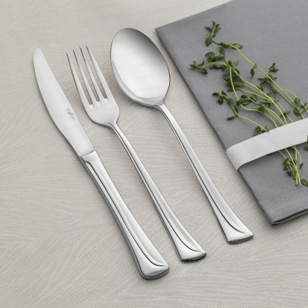 OCAZII - Maksi set tacamuri pentru 6 persoane, 36 piese otel inoxidabil sablate