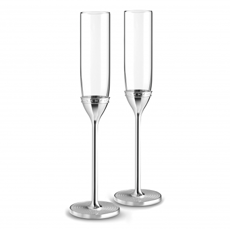 Nouveau Vera Wang set 2 pahare sampanie argintate [1]