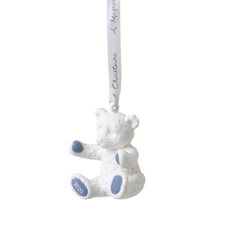 DECORATIUNI PENTRU CRĂCIUN - Ornament Craciun W "Christmas Baby's First Born 2020 Blue" ursulet