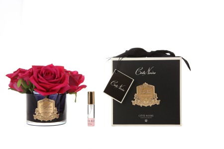 ARANJAMENTE FLORALE - Parfumant camera Five Rose Carmine Red Black cu aranjament floral si 1 rezerva parfum