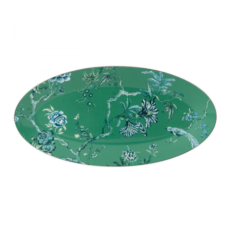 PLATOURI - Platou oval Chinoiserie Green 45cm