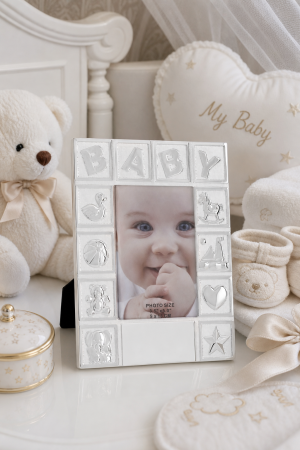 CADOURI - Rama foto argintata Baby 9x13cm