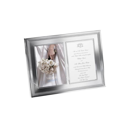 VERA WANG - Rama foto dubla invitatie argintata Vera Wang - Grosgrain