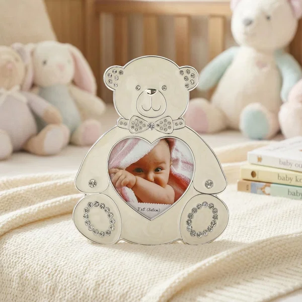 SUB 200 - Rama foto ursulet cu cristale