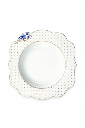 BRANDURI - Royal White farfurie supa cu buline 23.5cm