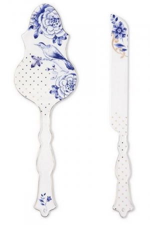 ACCESORII PENTRU MASĂ - Royal White set cutit si paleta tort