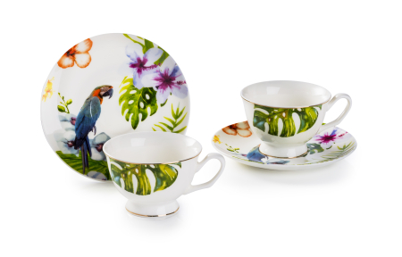 OCAZII - Set 2 cesti cafea/espresso Papagali