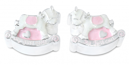 COPII - Set 2 cutiute pentru suvita si dintisor caluti roz