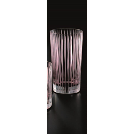 CRISTAL - Set 2 pahare apa/suc Graffiati Lie de Vin