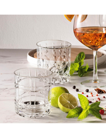 AZAY CASA - Set 2 pahare cristal asortate whisky Jazz