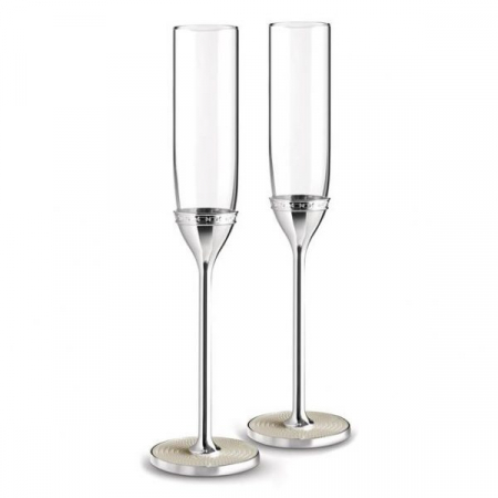 Set 2 pahare sampanie argintate Vera Wang Nouveau Pearl [1]