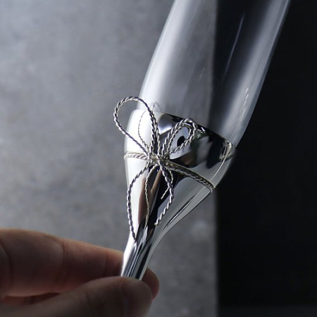 Set 2 pahare sampanie Love Knots Silver [1]