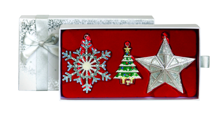 AZAY CASA - Set 3 decoratiuni stelute si bradut