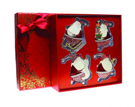 CADOURI - Set 4 decoratiuni Mos Craciun